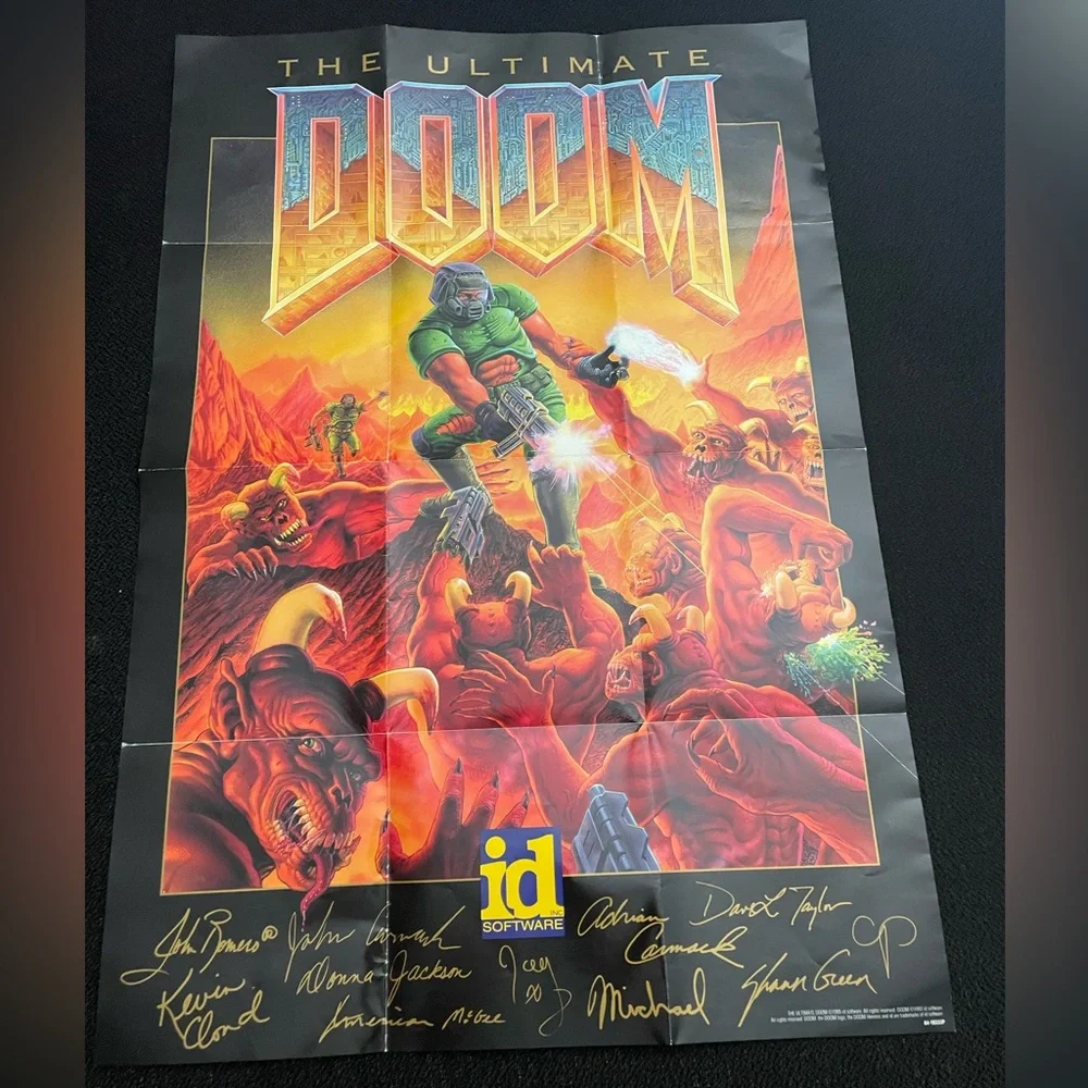VTG 90s poster for ‘Ultimate Doom’ PC game